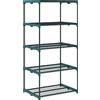 Outsunny Portapiante a 5 Livelli Aperti in Acciaio e Plastica, 67x49x138 cm, Verde Scuro | Aosom Italy