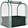 Outsunny Mini Serra con Borsa per Coltivazione e Porta Avvolgibile, 68x50x70 cm, Verde Scuro | Aosom Italy