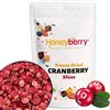 Honeyberry Fette di Mirtilli Rossi Liofilizzati 100g - Frutta Liofilizzata - Mirtillo Rosso Disidratato - Frutta Disidratata - Mirtilli Rossi Secchi Perfetti per Dolci, Decorazioni, Muesli e Dessert