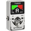 STRICH Tuner Pedal Argento, Compacto con Grande Schermo a Colori - Accordatura Cromatica Precisione Drop, 430-450Hz A4, Bypass Reale per Chitarra Elettrica e Basso, Argento