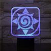 Wolobox Lampada LED Blizzard Hearthstone Logo Cambia colore USB Luce notturna e decorazione