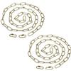 PATIKIL 1,82m Catena Sospensione per Lampadario Illuminazione, 2pz Catena Anello Metallo Connettori di Bloccaggio Vite Collegamento Rapido per Lampadario a Sospensione Vaso Piante, Ottone