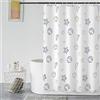GERUIKE Tenda Doccia Antimuffa Extra Lunga 240x200 cm, Tende Doccia con Pesi e Anelli, Tenda Vasca da Bagno Poliestere Tessuto Lavabile, Impermeabile e Facile da Pulire, Bianco Marittimo