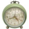 ZYWUOY Carpango - Orologio sveglia analogico vintage, elegante, senza ticchettio, con luce notturna, silenzioso, decorazione per scrivania e camera da letto (verde)
