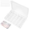 McBlast Scatole Portaoggetti in Plastica, Scatole di Smistamento per Piccole Parti, Scatola Trasparente con Coperchio, Porta Minuteria Plastica con 56 Divisori per Piccoli Oggetti Gioielli Perline Organizer