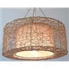 GURU SHOP Guru-Shop Lampada da Soffitto/plafoniera, Realizzata a Mano a Bali in Materiale Naturale, Rattan, Sisal - Modello Simba, 20x50x50 cm, Lampade a Sospensione in Materiali Naturali