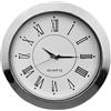 SPORTARC Inserto rotondo per orologio al quarzo da 55 mm, movimento mini orologio, retro in acciaio inossidabile, numeri romani e arabi (argento romano)
