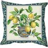 IL MAGGIOLINO | Fodera 40x40 Gobelin con Stampa Vaso Limoni, Tessuto Doppio, Cerniera Nascosta, Made in Italy