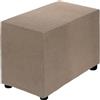 QUARKZMAN Copri Pouf Elasticizzato Copripoggiapiedi Rettangolare per Poggiapiedi Lavabile Soggiorno Camera da Letto Adatto a Lunghezza 50-76cm / 20-30, Piccolo, Cachi
