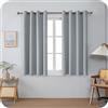 GIRASOLE HOME Coppia Tende Barbados Termiche 100% Oscuranti 2 Pannelli da 140x150cm con Occhielli, Grigio