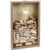 La Chaise Longue 10ViN 37-2K-013 - Cornice per Collezionisti, con Tappo Addict Vino buttappenofilo Beige, Bianco e Trasparente, in Legno e Vetro, Altezza 35 x 5 x 21 cm