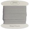designers-factory Nastro Sbieco di Cotone per Bordare e Cucito - Vari Colori Disponibili - Raffinate Rifiniture in Cotone Piegato - Bordino per Tessuti (10 Metri, Grigio)