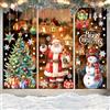 SULOLI 134 Pezzi Vetrofanie Natalizie per Finestre,Grandi Adesivi Finestre di Natale,Stickers con Fiocchi di Neve Riutilizzabili,Decorazioni Casa Porte Vetrine Negozio Ufficio