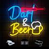 VEGOATY Dart Birra Neon Shield Darts Bar Led Neon Shield Parete Beer Bar Neon Sign Game LED Targa per Birra Bar Resturant Soggiorno Camera da Letto Uomini Party Decor Store Regalo