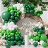 SUWEN Palloncini Verdi Kit Arco 153Pezzi Ghirlanda Diverse Misure di 18 10 5 Pollici Palloni Latex Verde Lime Verde Scuro e Bianco per Decorazioni Baby Shower Compleanno Feste Giungla Natale