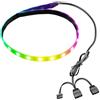 Sxhlseller Striscia Luminosa a LED per PC RGB, Striscia LED Magnetica da 15,7 Pollici, 5V ARGB Aura SYNC Striscia LED Personalizzabile per Custodia per PC per la Decorazione del Telaio del