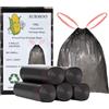 AURMOO 205x Sacchetti Spazzatura 10L con Cordin, Sacchetti Biodegradabili, | Sacchetti della spazzatura, Sacchetti per Immondizia con Cordino, Sacchetti Umido, Sacchi di Rifiuti, Müllbeutel, 45 x 50cm