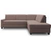 DOMO. collection DOMO Collection Londrina - Divano angolare angolare a forma di L, 243 x 209 cm, colore: Tortora