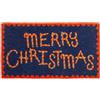 Fisura - Zerbino per ingresso casa "Merry Christmas" in cocco con base antiscivolo in PVC. Zerbino di Natale blu e rosso. Zerbino esterno originale. Dipinto a mano. Misure: 70 cm x 40 cm