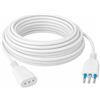 yefix Prolunga Elettrica 15M con Spina 16A e Presa Bipasso 10/16A | Cavo di Alimentazione per Uso Domestico e Professionale 250V