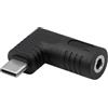 AKYGA Plug di ricarica per notebook, adattatore AK-ND-D12, 65 W, 4,0 x 1,35 mm, USB-C Black