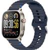 GIOPUEY Cinturini Compatibile con Realme Watch 5, Morbido Silicone Cinturino [Resistente all'Usura] [Traspirante] - Midnight Blue