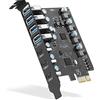 FARBOKO Scheda di Espansione USB 3.0 PCIe a 7 Porte(4 Type A +3 Type C), 5Gbps Scheda PCI Express USB per PC Desktop Windows
