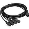 Eonvic - Cavo di alimentazione con splitter a Y, da maschio IEC 320 C14 a femmina 4XC13 (1,8 m)