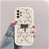 hdqICase Gatto Custodia Onda Silicone Morbido Compatibile con Samsung Galaxy A13 4G(SM-A137) Bianco Cover