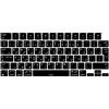 MiNGFi Copritastiera Silicone Arabo per MacBook Pro/Max 14 e 16 M1-M4(A2918 A2992 A3112 A3401 A3185 A2780 A2991 A3403 A3186) Air 13,6 e 15,3 M2-M4(A2681 A3113 A3240 A2941 A3114 A3241) EU/ISO - Nero