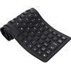 PUSOKEI Tastiera in Silicone Flessibile, Tastiera USB Cablata Silenziosa Morbida Comoda Portatile Pieghevole Impermeabile, A Prova di Polvere, A Prova di Olio, per PC Laptop Notebook(Nero)