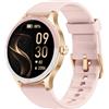 TOOBUR Smartwatch Donna Rotondo 40 mm, Orologio Contapassi/Sport/Fitness Tracker, Smart Watch Compatibili con Android/iOS, Rispondere al Telefono, Smartwatch Salute Femminile, Impermeabile IP68, Rosa