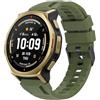 GIOPUEY Cinturini Compatibile con Amazfit T-Rex 3 PRO 44mm, Morbido Silicone Cinturino [Resistente all'Usura] [Traspirante] - Army Green
