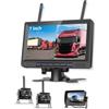 Hodozzy Telecamera per Retromarcia Wireless Digitale, Monitor LCD da 7 Pollici, 2 XTelecamera Posteriore Auto Impermeabile IP69, Visione Notturna Colorata, per camion/rimorchio/autobus/camper 12V-24V