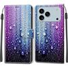 KENHONER Cover Compatibile con iPhone 17 Pro, Premium Pelle PU Portafoglio Flip Libro Custodia per iPhone 17 Pro [Protezione Completa] - rugiada