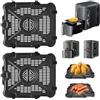 GCQ Padella per friggitrice ad aria per Ninja SL400EU 9,5L Friggitrice ad aria a doppio strato XL con 2 cestelli,2 confezioni di piastre di ricambio piastre per griglia
