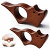 Icyowls 2 pezzi Supporto pagine con motivo gatto, reggilibro ergonomico per pollice in legno, forma di gatto carina, superficie liscia, accessorio lettura e idea regalo