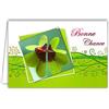 Afie Argus Biglietto fortunato portafortuna successo successo trifoglio a 4 foglie coccinella fiori dorati voluti verdi brillanti interni stampati busta formato 12 x 17,5 cm Made in Europe 15-6170