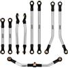 INJORA Acciaio Inossidabile Collegamento dello Sterzo & Alta Distanza Set di Collegamenti dello Chassis per 1/18 RC Crawler TRX4M High Trail K10 F150