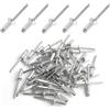 Wvxilyr 50 Pezzi Rivetti Ciechi in Alluminio con Grande Flangia, Rivetto cieco in alluminio, Rivetti Ciechi in Lega di Alluminio, per Costruzioni, Automobili, Nautica e Mobili (Argenté, 4.8mm x 12mm)