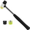 Wvxilyr 25mm Martello in Gomma e Nylon con Impugnatura Antiscivolo, martello di gomma, Piccolo Martello in Gomma, per Gioielli, Artigianato Fai Da Te e Lavori su Pelle, Include 2 Testine di Ricambio