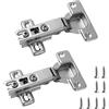 Wvxilyr 2 Pezzi Cerniere per Ante Cucina, Armadi e Mobili, 110 Grado Battuta Esterna, Argento, Ferro, Plated, Frontale