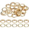 QUARKZMAN 20 Set Occhielli con Rondelle 17mm Kit Occhielli per Teloni Oro | per Tende in Tessuto, in Metallo Ramato, Cintura in Pelle, Borsa per Scarpe, Fai da Te