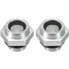 PATIKIL Aria Compressore Olio Mirino Vetro, 2pz M12*1,25 Maschio Filettatura Alluminio Lega Olio Liquido Livello Indicatore Aria Compressore Parti con O-ring