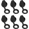 PATIKIL 19mm Porta Serratura Antipolvere Coperchio, 6pz Gomma Impermeabile Chiavi Pannello Cam Serratura Antipolvere Coperchio Cappuccio per 19mm Cam Lucchetto, Nero