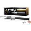 PYROLY Candela in ceramica di accensione per stufa a pellet compatibile MCZ/CADEL (96/76 mm - Ø11,55 mm - 300 W - flangia) di alta qualità con connettori