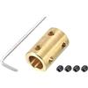 PATIKIL Albero Accoppiatore Connettore L22 x D16 8mm a 10mm Alesaggio Rigido Accoppiamento Motore Albero Giunto Connettore con Vite,Chiave per Stampanti 3D 1pz