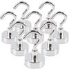 FPMYB 8Pezzi Ganci Magnetici 15KG Forza, Calamita con Gancio Potente Piccole Pesante Magnete Ganci per Soffitto, Frigorifero, Cucina, Barbecue Griglia, Appendiabiti, Armadi 20mm