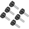 CoCud Viti a Testa Zigrinata, Filettatura M5 Lunghezza Filettatura 20mm, Viti di Serraggio Manopole in Plastica - (Applicazioni: per Macchine Seghetto), 6 Pezzi