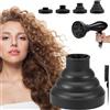 Dyiouxin Diffusore in Silicone,Diffusore Capelli Ricci,Diffusore Universale Capelli,Diffusore Capelli,Pieghevole Silicone Phon Diffusore,Diffusore Capelli Pieghevole,Diffusore per Asciugacapelli